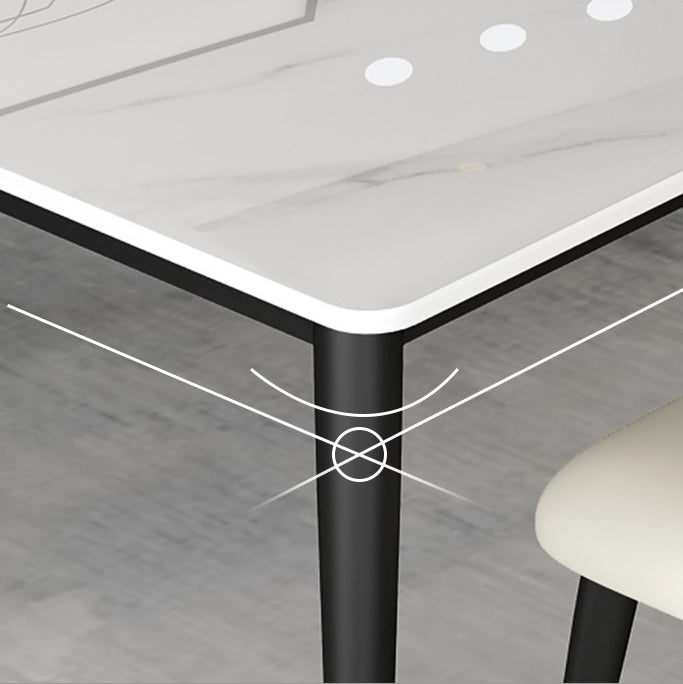 Glam 1/4/5/7 Pieces Dining Set White Standard Height Dining Set Clearhalo 'Dining Room Sets' 'Dining Tables & Seating' 'dining_room_set' 'furn' 'furn_dining_room_set' 'Furniture' 'furniture_dining_room_set' 'Kitchen & Dining Furniture' 'kitchen&dining_furn' 'kitchen' 4665592