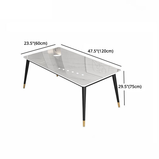 Glam 1/4/5/7 Pieces Dining Set White Standard Height Dining Set Clearhalo 'Dining Room Sets' 'Dining Tables & Seating' 'dining_room_set' 'furn' 'furn_dining_room_set' 'Furniture' 'furniture_dining_room_set' 'Kitchen & Dining Furniture' 'kitchen&dining_furn' 'kitchen' 4665599