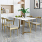 Glam Style 1/5 Pieces Dining Set with Rectangle Stone Top Table for Dining Room Clearhalo 'Dining Room Sets' 'Dining Tables & Seating' 'dining_room_set' 'furn' 'furn_dining_room_set' 'Furniture' 'furniture_dining_room_set' 'Kitchen & Dining Furniture' 'kitchen&dining_furn' 'kitchen' 4665611