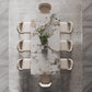 1/4/5/9 Pieces Rectangle Glam Furniture Stone Dining Table Set with Double Pedestal Base Clearhalo 'Dining Room Sets' 'Dining Tables & Seating' 'dining_room_set' 'furn' 'furn_dining_room_set' 'Furniture' 'furniture_dining_room_set' 'Kitchen & Dining Furniture' 'kitchen&dining_furn' 'kitchen' 4665626