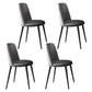 Modern 1/4/6/7 Pieces Black Dining Table Set with Sintered Stone Top Rectangle Dinette Set 4 Grey Chairs Clearhalo 'Dining Room Sets' 'Dining Tables & Seating' 'dining_room_set' 'furn' 'furn_dining_room_set' 'Furniture' 'furniture_dining_room_set' 'Kitchen & Dining Furniture' 'kitchen&dining_furn' 'kitchen' 4665636