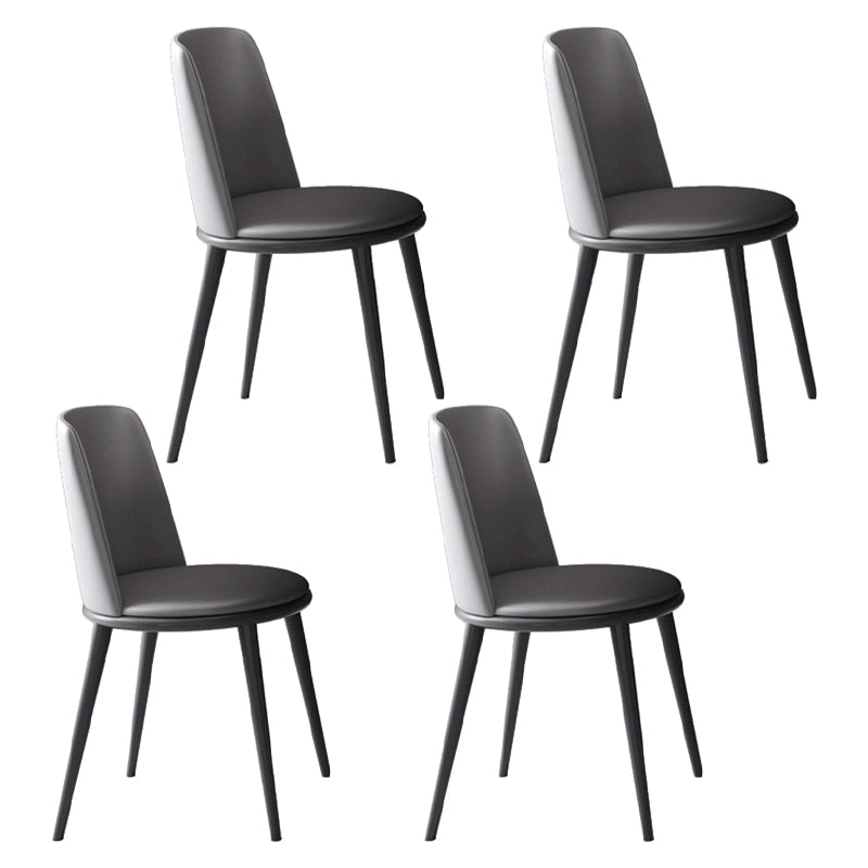 Modern 1/4/6/7 Pieces Black Dining Table Set with Sintered Stone Top Rectangle Dinette Set 4 Grey Chairs Clearhalo 'Dining Room Sets' 'Dining Tables & Seating' 'dining_room_set' 'furn' 'furn_dining_room_set' 'Furniture' 'furniture_dining_room_set' 'Kitchen & Dining Furniture' 'kitchen&dining_furn' 'kitchen' 4665636