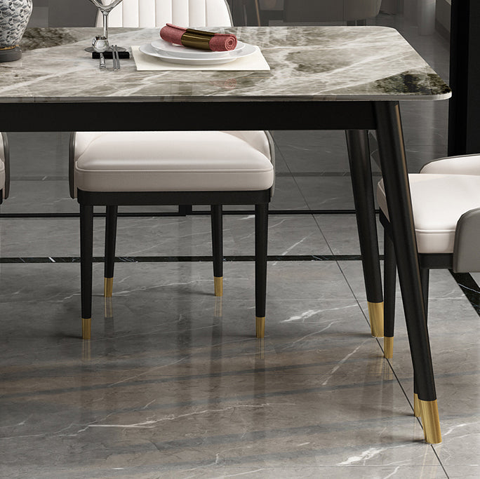 Glam 1/5/7 Pieces Dining Set Rectangle Dining Table Set for Home Use Clearhalo 'Dining Room Sets' 'Dining Tables & Seating' 'dining_room_set' 'furn' 'furn_dining_room_set' 'Furniture' 'furniture_dining_room_set' 'Kitchen & Dining Furniture' 'kitchen&dining_furn' 'kitchen' 4665659