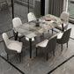 Glam 1/5/7 Pieces Dining Set Rectangle Dining Table Set for Home Use Clearhalo 'Dining Room Sets' 'Dining Tables & Seating' 'dining_room_set' 'furn' 'furn_dining_room_set' 'Furniture' 'furniture_dining_room_set' 'Kitchen & Dining Furniture' 'kitchen&dining_furn' 'kitchen' 4665660