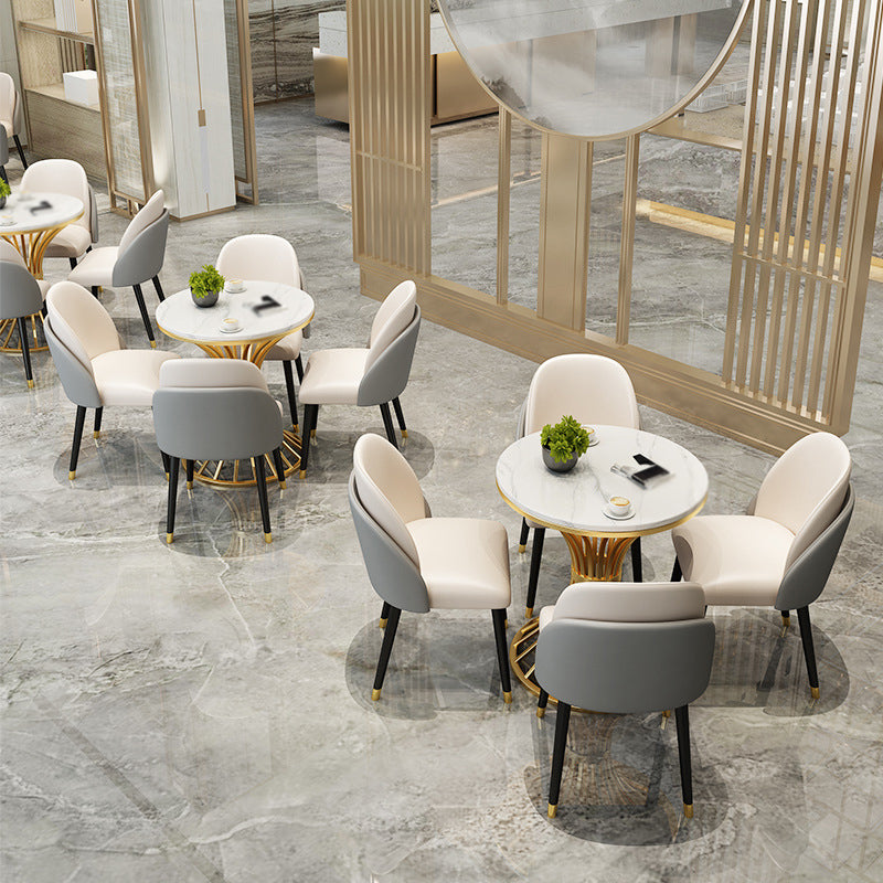 Glam Style 1/2/3/5 Pieces Table Set Gold Base and Stone Top Kitchen Set for Dining Room Clearhalo 'Dining Room Sets' 'Dining Tables & Seating' 'dining_room_set' 'furn' 'furn_dining_room_set' 'Furniture' 'furniture_dining_room_set' 'Kitchen & Dining Furniture' 'kitchen&dining_furn' 'kitchen' 4665676