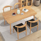 Modern 1/2/3/5 Pieces Rectangle Dining Set Solid Wood Dining Table with Chairs 5 Pieces: Table, 4 Black Chairs Clearhalo 'Dining Room Sets' 'Dining Tables & Seating' 'dining_room_set' 'furn' 'furn_dining_room_set' 'Furniture' 'furniture_dining_room_set' 'Kitchen & Dining Furniture' 'kitchen&dining_furn' 'kitchen' 4665706