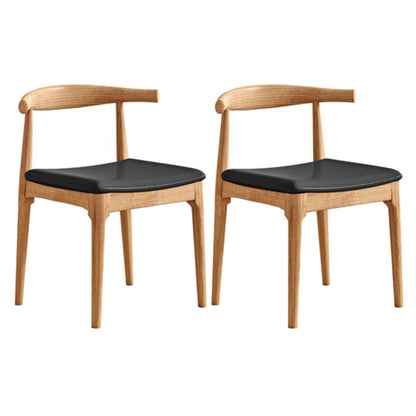 Modern 1/2/3/5 Pieces Rectangle Dining Set Solid Wood Dining Table with Chairs 2 Black Chairs Clearhalo 'Dining Room Sets' 'Dining Tables & Seating' 'dining_room_set' 'furn' 'furn_dining_room_set' 'Furniture' 'furniture_dining_room_set' 'Kitchen & Dining Furniture' 'kitchen&dining_furn' 'kitchen' 4665711