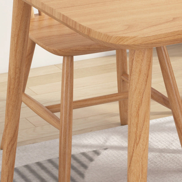 Modern 1/2/3/5 Pieces Rectangle Dining Set Solid Wood Dining Table with Chairs Clearhalo 'Dining Room Sets' 'Dining Tables & Seating' 'dining_room_set' 'furn' 'furn_dining_room_set' 'Furniture' 'furniture_dining_room_set' 'Kitchen & Dining Furniture' 'kitchen&dining_furn' 'kitchen' 4665717