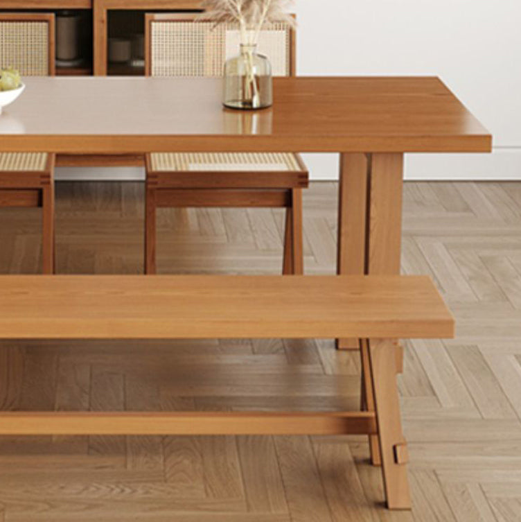 Solid Wood Dining Table Modern Rectangle Table with Trestle Base Clearhalo ' dining_table' 'Dining Tables & Seating' 'Dining Tables' 'furn' 'furn_dining_table' 'Furniture' 'furniture_dining_table' 'Kitchen & Dining Furniture' 'kitchen&dining_furn' 'kitchen' 'kitchen_dining_table' 4665733