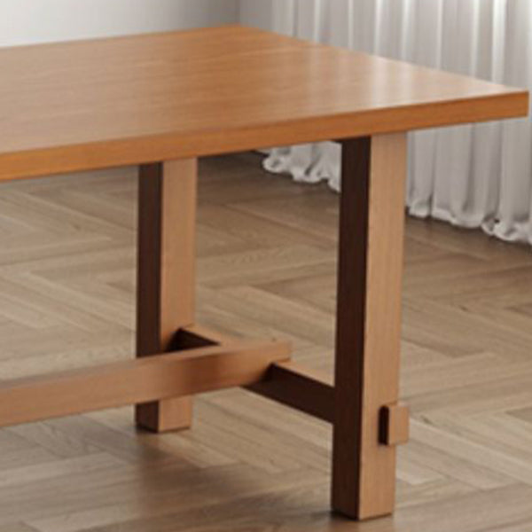 Solid Wood Dining Table Modern Rectangle Table with Trestle Base Clearhalo ' dining_table' 'Dining Tables & Seating' 'Dining Tables' 'furn' 'furn_dining_table' 'Furniture' 'furniture_dining_table' 'Kitchen & Dining Furniture' 'kitchen&dining_furn' 'kitchen' 'kitchen_dining_table' 4665734