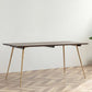 Traditional Luxury Dining Table Rectangle Wooden 4 Legs Table with Metal Base Clearhalo ' dining_table' 'Dining Tables & Seating' 'Dining Tables' 'furn' 'furn_dining_table' 'Furniture' 'furniture_dining_table' 'Kitchen & Dining Furniture' 'kitchen&dining_furn' 'kitchen' 'kitchen_dining_table' 4665772