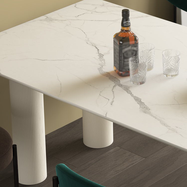 Free Form Sintered Stone Table for Restaurant Modern Indoor White Table with 3 Legs Clearhalo ' dining_table' 'Dining Tables & Seating' 'Dining Tables' 'furn' 'furn_dining_table' 'Furniture' 'furniture_dining_table' 'Kitchen & Dining Furniture' 'kitchen&dining_furn' 'kitchen' 'kitchen_dining_table' 4665816