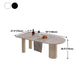 Free Form Sintered Stone Table for Restaurant Modern Indoor White Table with 3 Legs Clearhalo ' dining_table' 'Dining Tables & Seating' 'Dining Tables' 'furn' 'furn_dining_table' 'Furniture' 'furniture_dining_table' 'Kitchen & Dining Furniture' 'kitchen&dining_furn' 'kitchen' 'kitchen_dining_table' 4665822