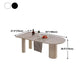 Free Form Sintered Stone Table for Restaurant Modern Indoor White Table with 3 Legs Clearhalo ' dining_table' 'Dining Tables & Seating' 'Dining Tables' 'furn' 'furn_dining_table' 'Furniture' 'furniture_dining_table' 'Kitchen & Dining Furniture' 'kitchen&dining_furn' 'kitchen' 'kitchen_dining_table' 4665823