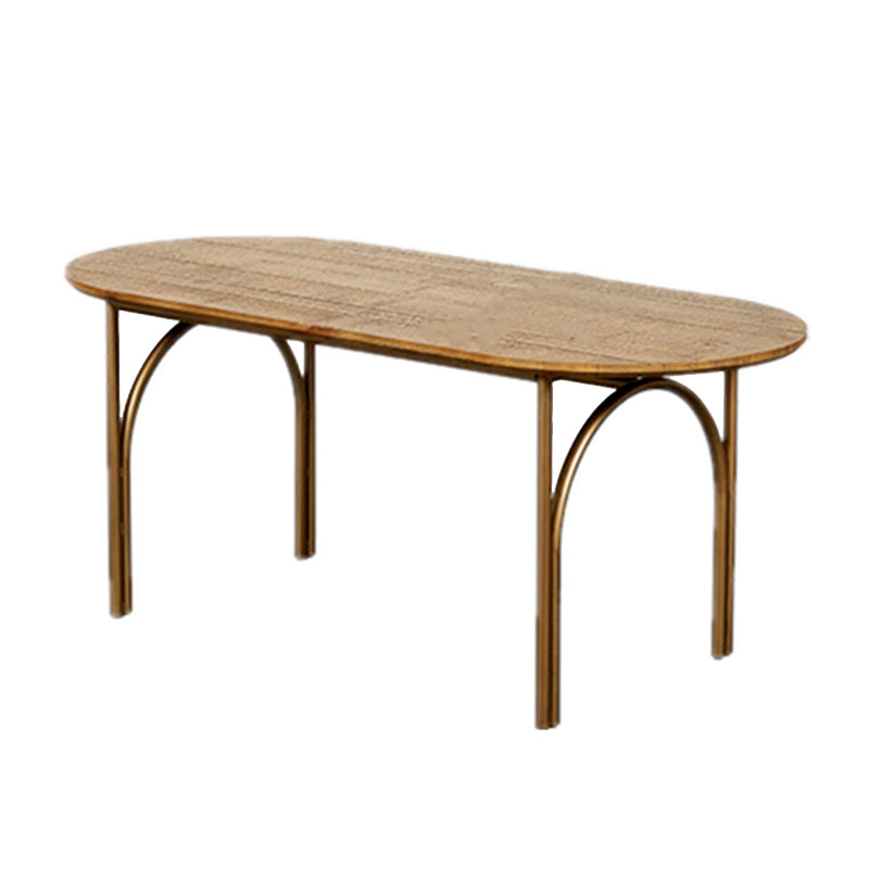 Modern Pine Wood Table for Restaurant Oval Indoor Dining Table with 4 Legs Without Chairs Clearhalo ' dining_table' 'Dining Tables & Seating' 'Dining Tables' 'furn' 'furn_dining_table' 'Furniture' 'furniture_dining_table' 'Kitchen & Dining Furniture' 'kitchen&dining_furn' 'kitchen' 'kitchen_dining_table' 4665860