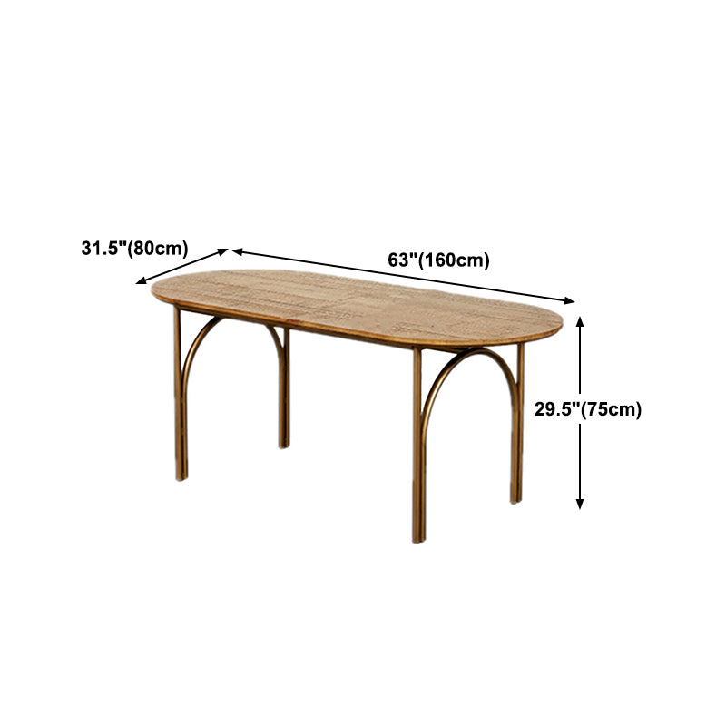 Modern Pine Wood Table for Restaurant Oval Indoor Dining Table with 4 Legs Clearhalo ' dining_table' 'Dining Tables & Seating' 'Dining Tables' 'furn' 'furn_dining_table' 'Furniture' 'furniture_dining_table' 'Kitchen & Dining Furniture' 'kitchen&dining_furn' 'kitchen' 'kitchen_dining_table' 4665867