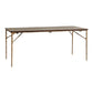 Traditional Luxury Dining Table Brown Solid Wood Dining Table with Metal Base Gold 63"L x 31.5"W x 29.5"H Without Chairs Clearhalo ' dining_table' 'Dining Tables & Seating' 'Dining Tables' 'furn' 'furn_dining_table' 'Furniture' 'furniture_dining_table' 'Kitchen & Dining Furniture' 'kitchen&dining_furn' 'kitchen' 'kitchen_dining_table' 4665874