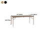 Traditional Luxury Dining Table Brown Solid Wood Dining Table with Metal Base Clearhalo ' dining_table' 'Dining Tables & Seating' 'Dining Tables' 'furn' 'furn_dining_table' 'Furniture' 'furniture_dining_table' 'Kitchen & Dining Furniture' 'kitchen&dining_furn' 'kitchen' 'kitchen_dining_table' 4665882