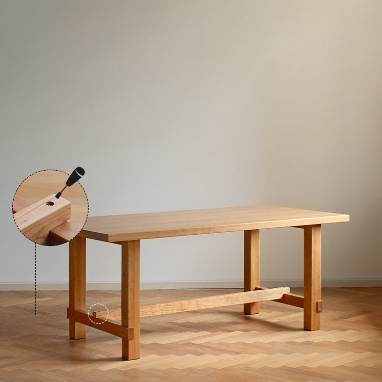 Pine Wood Dining Table Modern Rectangle Table with Trestle Base Clearhalo ' dining_table' 'Dining Tables & Seating' 'Dining Tables' 'furn' 'furn_dining_table' 'Furniture' 'furniture_dining_table' 'Kitchen & Dining Furniture' 'kitchen&dining_furn' 'kitchen' 'kitchen_dining_table' 4665910