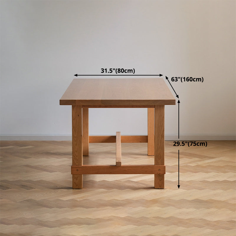 Pine Wood Dining Table Modern Rectangle Table with Trestle Base Clearhalo ' dining_table' 'Dining Tables & Seating' 'Dining Tables' 'furn' 'furn_dining_table' 'Furniture' 'furniture_dining_table' 'Kitchen & Dining Furniture' 'kitchen&dining_furn' 'kitchen' 'kitchen_dining_table' 4665913