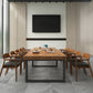 Pine Wood Top Dining Table Industrial Dining Table with Sled Base Clearhalo ' dining_table' 'Dining Tables & Seating' 'Dining Tables' 'furn' 'furn_dining_table' 'Furniture' 'furniture_dining_table' 'Kitchen & Dining Furniture' 'kitchen&dining_furn' 'kitchen' 'kitchen_dining_table' 4665920