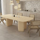 Modern Solid Wood Table for Restaurant Rectangle Dining Table with 3 Legs Clearhalo ' dining_table' 'Dining Tables & Seating' 'Dining Tables' 'furn' 'furn_dining_table' 'Furniture' 'furniture_dining_table' 'Kitchen & Dining Furniture' 'kitchen&dining_furn' 'kitchen' 'kitchen_dining_table' 4665951