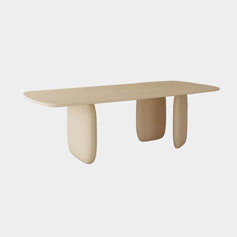 Modern Solid Wood Table for Restaurant Rectangle Dining Table with 3 Legs Clearhalo ' dining_table' 'Dining Tables & Seating' 'Dining Tables' 'furn' 'furn_dining_table' 'Furniture' 'furniture_dining_table' 'Kitchen & Dining Furniture' 'kitchen&dining_furn' 'kitchen' 'kitchen_dining_table' 4665953