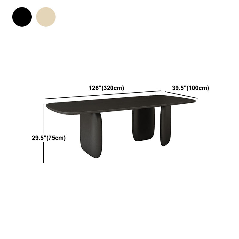 Modern Solid Wood Table for Restaurant Rectangle Dining Table with 3 Legs Clearhalo ' dining_table' 'Dining Tables & Seating' 'Dining Tables' 'furn' 'furn_dining_table' 'Furniture' 'furniture_dining_table' 'Kitchen & Dining Furniture' 'kitchen&dining_furn' 'kitchen' 'kitchen_dining_table' 4665963
