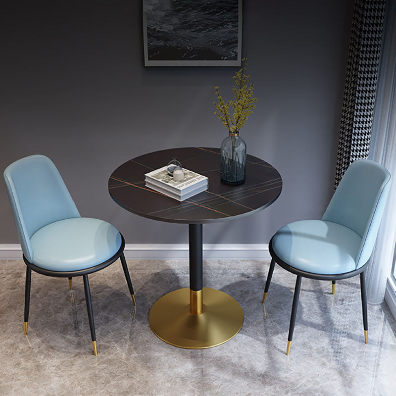 Traditional Luxury Rounded Dining Table Stone and Metal Tulip Dining Table Clearhalo ' dining_table' 'Dining Tables & Seating' 'Dining Tables' 'furn' 'furn_dining_table' 'Furniture' 'furniture_dining_table' 'Kitchen & Dining Furniture' 'kitchen&dining_furn' 'kitchen' 'kitchen_dining_table' 4665974