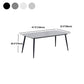 Rectangle Contemporary Table Stone Kitchen Dinner Table with 4 Legs Clearhalo ' dining_table' 'Dining Tables & Seating' 'Dining Tables' 'furn' 'furn_dining_table' 'Furniture' 'furniture_dining_table' 'Kitchen & Dining Furniture' 'kitchen&dining_furn' 'kitchen' 'kitchen_dining_table' 4665986