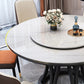 Modern Stone Round Folding Table Solid Wood Pedestal Casual Dining Table Clearhalo ' dining_table' 'Dining Tables & Seating' 'Dining Tables' 'furn' 'furn_dining_table' 'Furniture' 'furniture_dining_table' 'Kitchen & Dining Furniture' 'kitchen&dining_furn' 'kitchen' 'kitchen_dining_table' 4665998