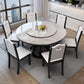 Modern Stone Round Folding Table Solid Wood Pedestal Casual Dining Table Clearhalo ' dining_table' 'Dining Tables & Seating' 'Dining Tables' 'furn' 'furn_dining_table' 'Furniture' 'furniture_dining_table' 'Kitchen & Dining Furniture' 'kitchen&dining_furn' 'kitchen' 'kitchen_dining_table' 4666000