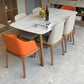 Contemporary Modern Rectangle Stone Table 4 Legs Home Kitchen Dinner Table Clearhalo ' dining_table' 'Dining Tables & Seating' 'Dining Tables' 'furn' 'furn_dining_table' 'Furniture' 'furniture_dining_table' 'Kitchen & Dining Furniture' 'kitchen&dining_furn' 'kitchen' 'kitchen_dining_table' 4666031