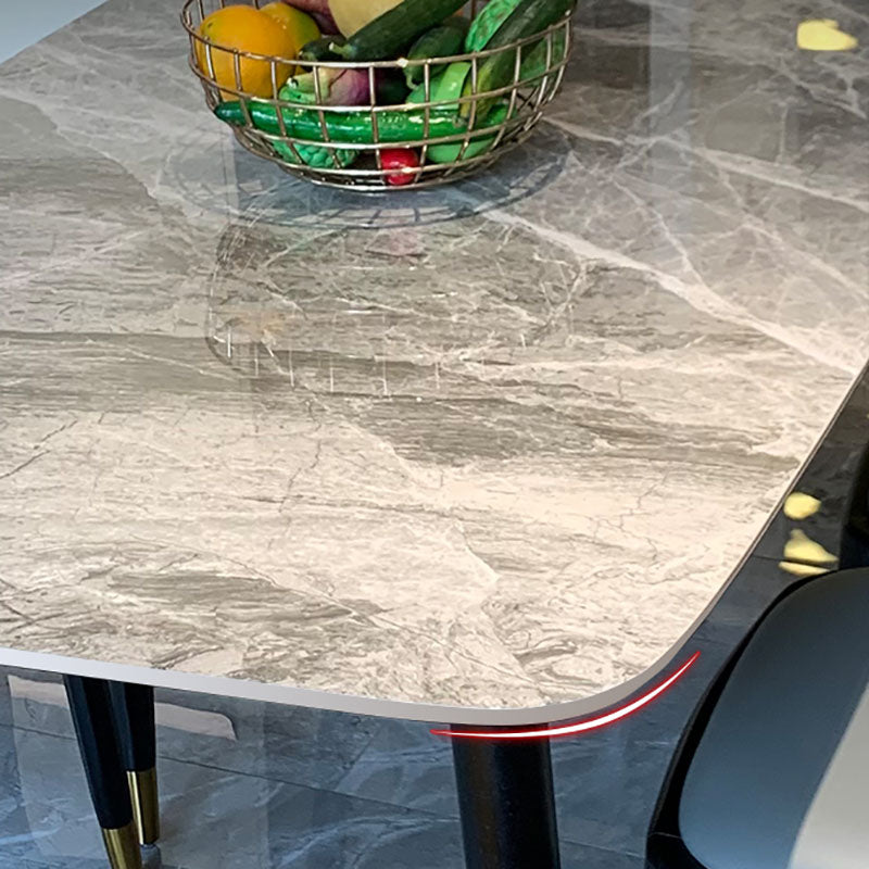 Rectangle Sintered Stone Table for Restaurant Industrial Dining Table with 4 Legs Clearhalo ' dining_table' 'Dining Tables & Seating' 'Dining Tables' 'furn' 'furn_dining_table' 'Furniture' 'furniture_dining_table' 'Kitchen & Dining Furniture' 'kitchen&dining_furn' 'kitchen' 'kitchen_dining_table' 4666047