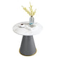 Round Stone Dining Table Modern Living Room Pedestal Casual Dining Table Gray Without Chairs Clearhalo ' dining_table' 'Dining Tables & Seating' 'Dining Tables' 'furn' 'furn_dining_table' 'Furniture' 'furniture_dining_table' 'Kitchen & Dining Furniture' 'kitchen&dining_furn' 'kitchen' 'kitchen_dining_table' 4666058