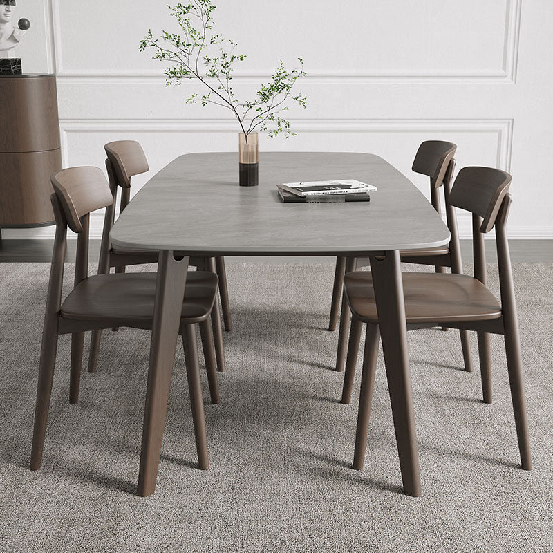 Modern Solid Wood Dining Table Rectangle Dining Table for Dining Room Gray Without Chairs Clearhalo ' dining_table' 'Dining Tables & Seating' 'Dining Tables' 'furn' 'furn_dining_table' 'Furniture' 'furniture_dining_table' 'Kitchen & Dining Furniture' 'kitchen&dining_furn' 'kitchen' 'kitchen_dining_table' 4666071