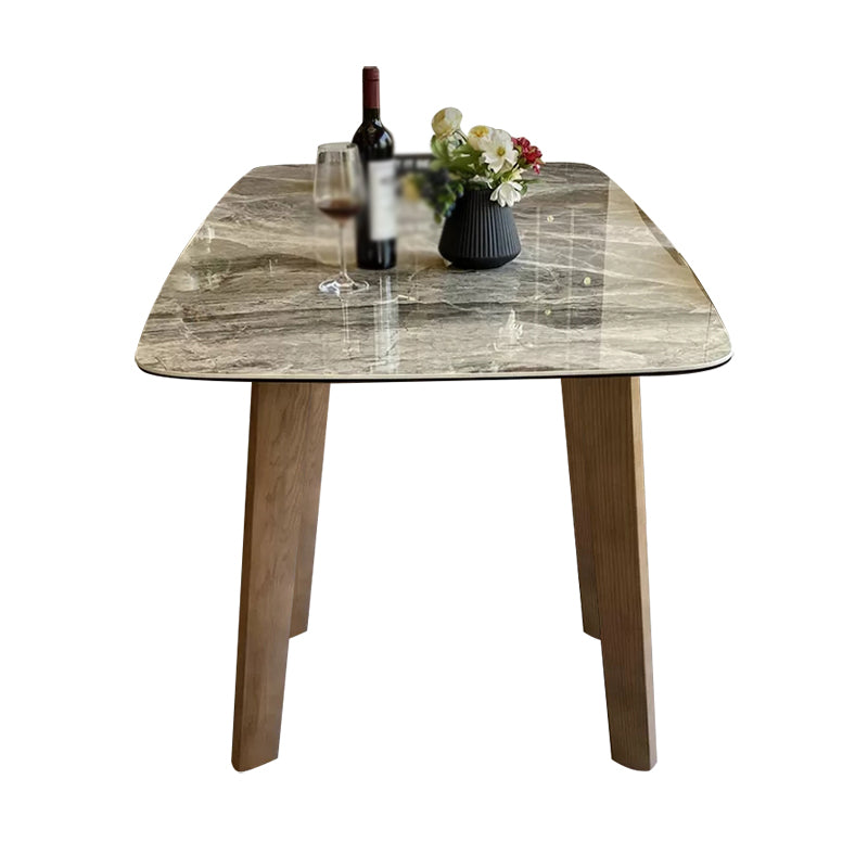 Modern Rectangle Counter Dining Table Solid Wood Legs Dining Room Kitchen Table Gray Without Chairs Clearhalo ' dining_table' 'Dining Tables & Seating' 'Dining Tables' 'furn' 'furn_dining_table' 'Furniture' 'furniture_dining_table' 'Kitchen & Dining Furniture' 'kitchen&dining_furn' 'kitchen' 'kitchen_dining_table' 4666099