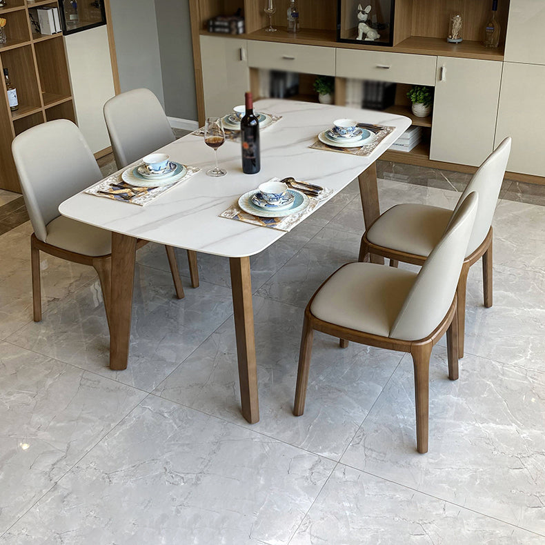 Modern Rectangle Counter Dining Table Solid Wood Legs Dining Room Kitchen Table Clearhalo ' dining_table' 'Dining Tables & Seating' 'Dining Tables' 'furn' 'furn_dining_table' 'Furniture' 'furniture_dining_table' 'Kitchen & Dining Furniture' 'kitchen&dining_furn' 'kitchen' 'kitchen_dining_table' 4666108