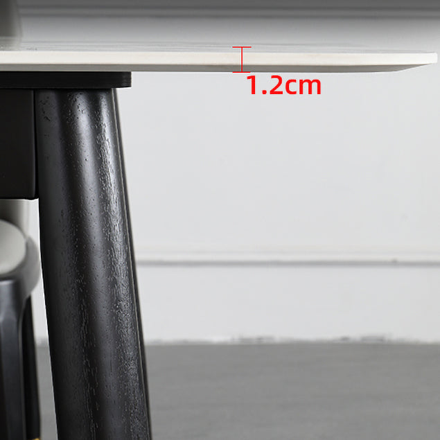 Sintered Stone Top Industrial Table for Restaurant Rectangle Dining Table with 4 Legs Clearhalo ' dining_table' 'Dining Tables & Seating' 'Dining Tables' 'furn' 'furn_dining_table' 'Furniture' 'furniture_dining_table' 'Kitchen & Dining Furniture' 'kitchen&dining_furn' 'kitchen' 'kitchen_dining_table' 4666123