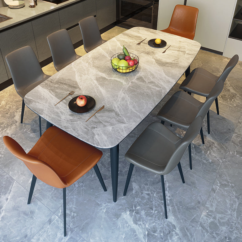 Sintered Stone Top Industrial Table for Restaurant Rectangle Dining Table with 4 Legs Clearhalo ' dining_table' 'Dining Tables & Seating' 'Dining Tables' 'furn' 'furn_dining_table' 'Furniture' 'furniture_dining_table' 'Kitchen & Dining Furniture' 'kitchen&dining_furn' 'kitchen' 'kitchen_dining_table' 4666128