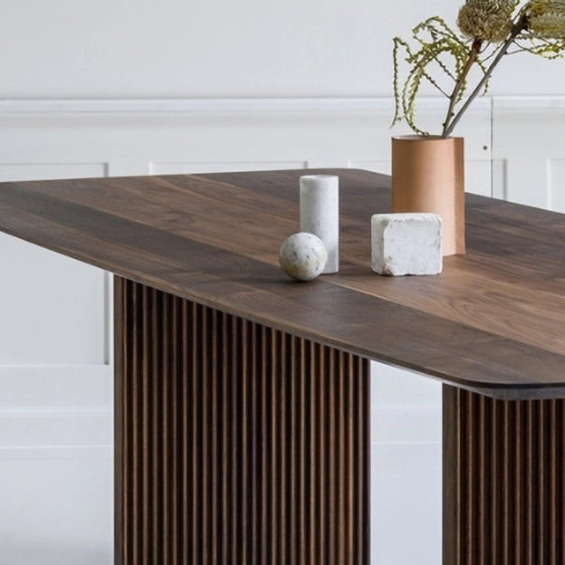 Solid Wood Top Dining Table Rectangle Contemporary Table with Double Pedestal Base Clearhalo ' dining_table' 'Dining Tables & Seating' 'Dining Tables' 'furn' 'furn_dining_table' 'Furniture' 'furniture_dining_table' 'Kitchen & Dining Furniture' 'kitchen&dining_furn' 'kitchen' 'kitchen_dining_table' 4666142