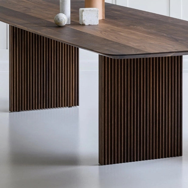 Solid Wood Top Dining Table Rectangle Contemporary Table with Double Pedestal Base Clearhalo ' dining_table' 'Dining Tables & Seating' 'Dining Tables' 'furn' 'furn_dining_table' 'Furniture' 'furniture_dining_table' 'Kitchen & Dining Furniture' 'kitchen&dining_furn' 'kitchen' 'kitchen_dining_table' 4666144