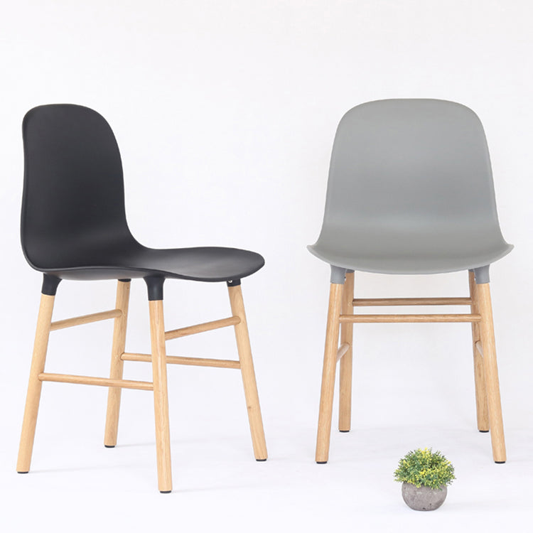 Modern Style Chairs Dining Armless Chairs with Wooden Legs for Kitchen Clearhalo ' kitchen&dining_furn' 'Dining Chairs' 'Dining Tables & Seating' 'dining_chair' 'furn' 'furn_dining_chair' 'Furniture' 'furniture_dining_chair' 'Kitchen & Dining Furniture' 'kitchen' 4666166