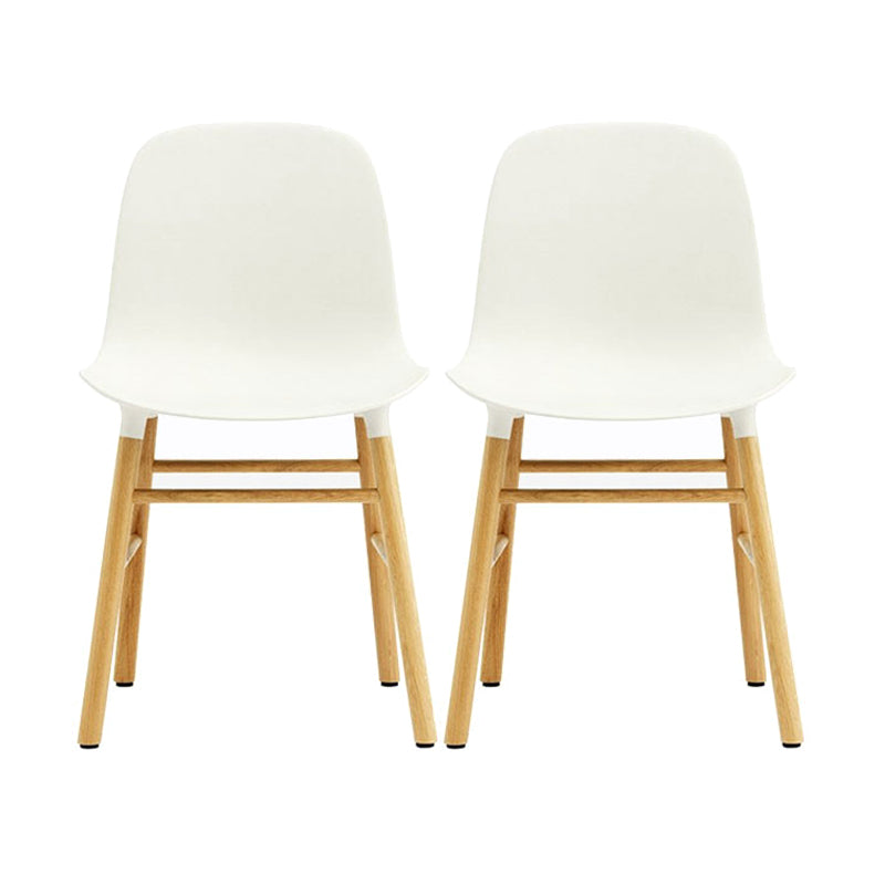 Modern Style Chairs Dining Armless Chairs with Wooden Legs for Kitchen White 2 Piece Set Clearhalo ' kitchen&dining_furn' 'Dining Chairs' 'Dining Tables & Seating' 'dining_chair' 'furn' 'furn_dining_chair' 'Furniture' 'furniture_dining_chair' 'Kitchen & Dining Furniture' 'kitchen' 4666174