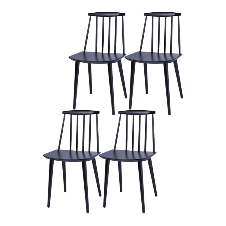 Modern Chair Dining Armless Chairs with Wooden Legs for Kitchen Black 4 Piece Set Clearhalo ' kitchen&dining_furn' 'Dining Chairs' 'Dining Tables & Seating' 'dining_chair' 'furn' 'furn_dining_chair' 'Furniture' 'furniture_dining_chair' 'Kitchen & Dining Furniture' 'kitchen' 4666187