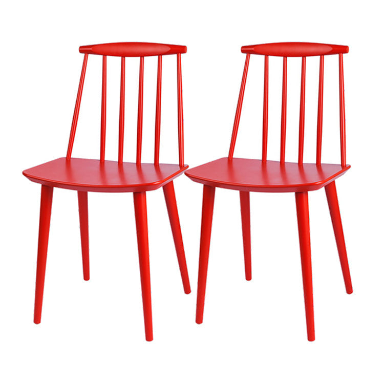 Modern Chair Dining Armless Chairs with Wooden Legs for Kitchen Red 2 Piece Set Clearhalo ' kitchen&dining_furn' 'Dining Chairs' 'Dining Tables & Seating' 'dining_chair' 'furn' 'furn_dining_chair' 'Furniture' 'furniture_dining_chair' 'Kitchen & Dining Furniture' 'kitchen' 4666203