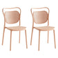 Scandinavian Design Plastic Dining Armless Chairs for Home Open Back Side Chair Pink 2 Piece Set Clearhalo ' kitchen&dining_furn' 'Dining Chairs' 'Dining Tables & Seating' 'dining_chair' 'furn' 'furn_dining_chair' 'Furniture' 'furniture_dining_chair' 'Kitchen & Dining Furniture' 'kitchen' 4666215