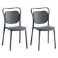 Scandinavian Design Plastic Dining Armless Chairs for Home Open Back Side Chair Grey 2 Piece Set Clearhalo ' kitchen&dining_furn' 'Dining Chairs' 'Dining Tables & Seating' 'dining_chair' 'furn' 'furn_dining_chair' 'Furniture' 'furniture_dining_chair' 'Kitchen & Dining Furniture' 'kitchen' 4666221