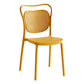 Scandinavian Design Plastic Dining Armless Chairs for Home Open Back Side Chair Yellow 1 Piece Clearhalo ' kitchen&dining_furn' 'Dining Chairs' 'Dining Tables & Seating' 'dining_chair' 'furn' 'furn_dining_chair' 'Furniture' 'furniture_dining_chair' 'Kitchen & Dining Furniture' 'kitchen' 4666225