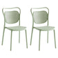Scandinavian Design Plastic Dining Armless Chairs for Home Open Back Side Chair Green 2 Piece Set Clearhalo ' kitchen&dining_furn' 'Dining Chairs' 'Dining Tables & Seating' 'dining_chair' 'furn' 'furn_dining_chair' 'Furniture' 'furniture_dining_chair' 'Kitchen & Dining Furniture' 'kitchen' 4666232